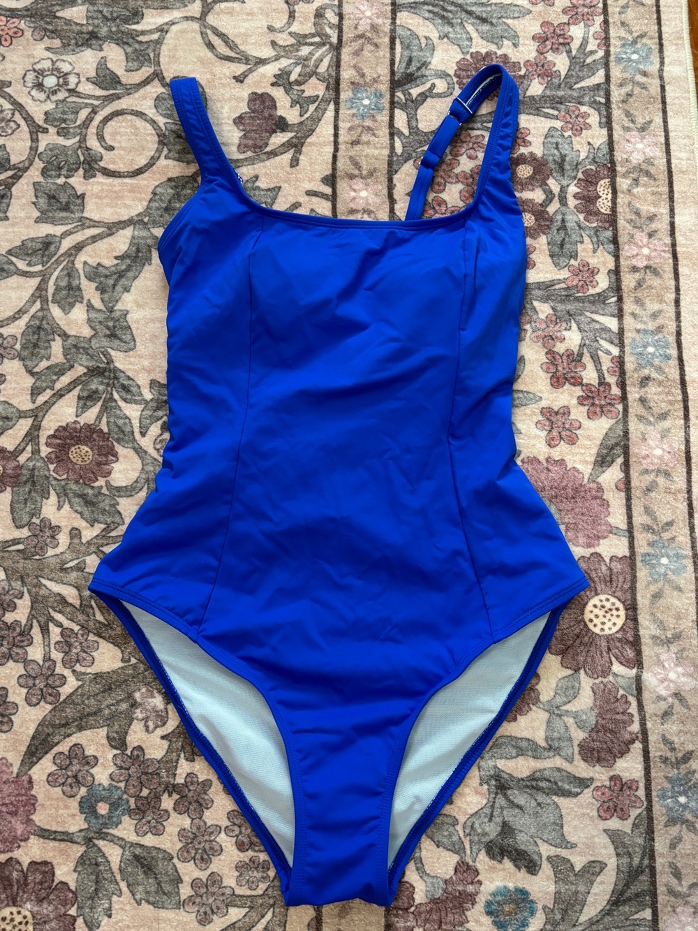 NWT Royal Blue Lace-Up Tummy Control One-Piece